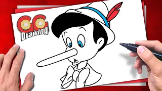 🤥 How To Draw Pinocchio | Easy | Step by Step ✍