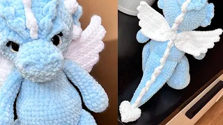 DRAGON Crochet // 12" / Part 4 / VIDEO TUTORIAL / Symbol 2024 / Plush Dragon Crochet Pattern ETSY