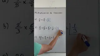 Multiplicación de fracciones. Truco