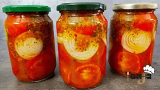 every year I make this tomato salad for the winter - preserve the tomatoes until the winter