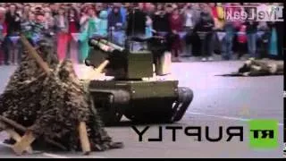 Russia: New Platform-M combat robot on show at military festival