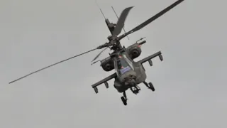 Boeing AH-64D Apache Longbow RNLAF flying Display at RAF Fairford RIAT 2015 AirShow