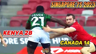 Kenya vs Canada Singapore 7s 2023 Full Match Highlights | 9th Place Quarter Final | World Rugby 7s