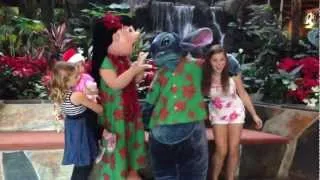 Lilo & Stitch at Polynesian Christmas Week 2012 Walt Disney World