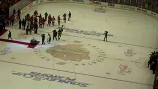 PART 1/2 HAWKS SHARKS GAME 4...VERSTEEGS EMPTY NETTER+HANDSHAKES/TROPHY