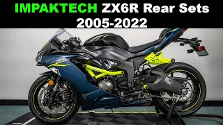 Impaktech Kawasaki ZX6R Rear Sets Install Video and Review 2005-2022 ZX6R