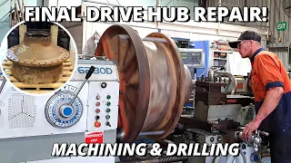 Repair BIG Final Drive Hub for CAT D10 Dozer | Machining & Drilling