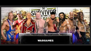 WWE 2k23 - Team Bloodline vs Team Cody Rhodes -Wargames