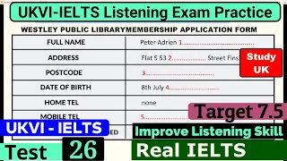 UKVI IELTS Listening Practice Test 2024 With Answers [ Test - 26 ]