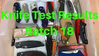 Knife Test Batch 18   Rockwell (HRC) Results