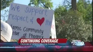 Free speech protest at Phoenix Islamic Center ends with no incident