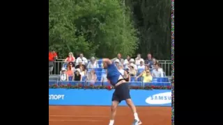 Goran Ivanisevic slow motion  crazy serve