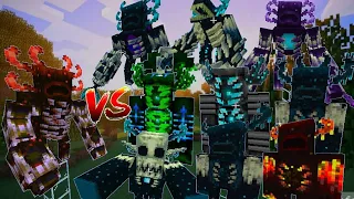 SMALL OP MUTANT WARDEN VS Wardens Plus+ and other wardens | Minecraft Mob Battle
