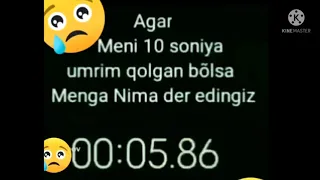 AGAR MENI🥺 10 SONIYA UMRIM QOLGAN BO'LSA 😪MENGA NIMA DER EDINGIZ😔