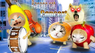 Banana cat concert and horrible music | The Funny Cat Cartoon 39