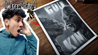 Drawing Godzilla VS Kong || TIMELAPSE || SPEED DRAWING || A R T S T E R