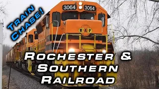 Classic EMDs to Mt Morris |  Chasing Rochester & Southern Railroad Salt Train GW-1 on 3-27-23