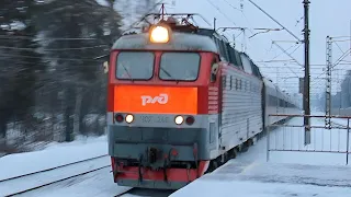 "На высокой скорости!" Электровоз ЧС7-248 с поездом №101Я Ярославль- Москва.