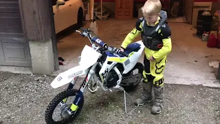 Brand New Husqvarna TC65, including first EVER manual clutch use by 9 year old