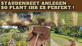 Staudenbeet anlegen mit winterharte Stauden für pralle Sonne - So plant ihr es !