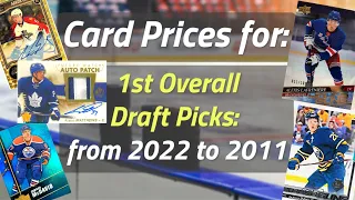 NHL #1 Overall Draft Picks: 2022 to 2011 Hockey Card Prices - Recent Top Sales