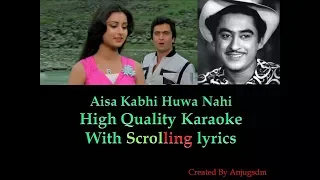 Aisa Kabhi Hua Nahi || Yeh Waada Raha 1982 ||  karaoke with scrolling lyrics (High Quality)