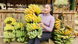 FULL VIDEO: Harvest green vegetable, ginger, papaya, banana, wild tubers goes to the market sell