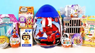 СЮРПРИЗ MIX! Человек паук Marvel, Doorables Disney, Angry Birds, Царевны Unboxing Kinder Surprise