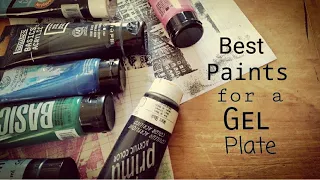 Testing best paints for monoprinting with a gel plate