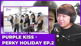 PURPLE KISS (퍼플키스) - PERKY HOLIDAY (퍼키 홀리데이) EP. 2 Reaction [ZIPLINE MISSION!]