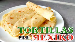 Authentische Tortillas wie aus Mexiko 😍/ Weizentortillas selber machen / Tortilla Rezept für Wraps