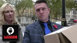 Tommy Robinson delivers 'I Am Solider X' petition to Downing Street