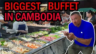 The Biggest Buffet in Cambodia! Tonle Bassac II Restaurant Tour