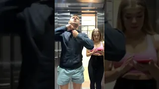 Hilariously bodybuilder elevator prank VIDEO funny reaction meme America