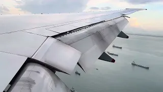 Boeing 777 Landing at Changi Airport Singapore