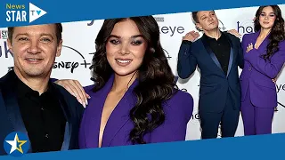 Jeremy Renner and Hailee Steinfeld hit the red carpet in style for Hawkeye 232315