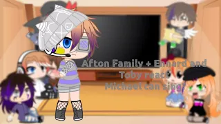 Afton family + Ennard and Toby react Michael can sing? | Michael Afton