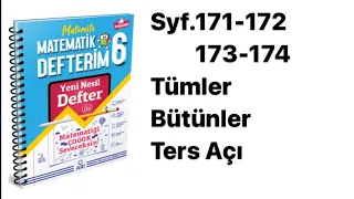 6.SINIF MATEMİTO S.171-172-173-174 TÜMLER-BÜTÜNLER-TERS AÇILAR