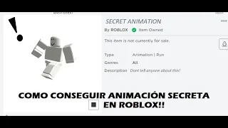 ¡como conseguir paquete de animación secreta en roblox! Gael8900