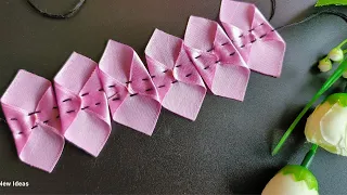 Amazing!!!❤❤Ribbon Flower making  | Easy Sewing Hack | Hand Embroidery Flower