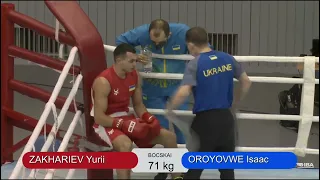 YURII ZAKHARIEIEV (UKR) - ISAAC OROYOVWE (HUN) 71KG