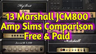 13 MARSHALL JCM800 Amp Sims Comparison - Plugin Alliance, Positive Grid, Softube, Hotone, Neural Dsp