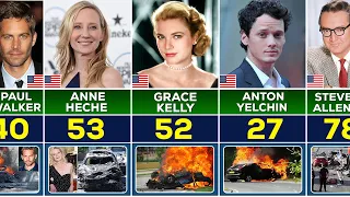 Famous Actors who died in a CAR ACCIDENT