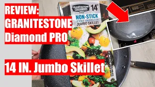 REVIEW: Costco GraniteStone Diamond Pro 14in Jumbo Skillet! $22.99