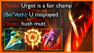 Making Yone complain about Urgot balance [Urgot vs Yone Diamond 1 Elo] - League of Legends