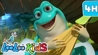 The Frog Song 🐸 4-Hour Mega Mix | LooLoo Kids Nursery Rhymes & Children's Songs Compilation