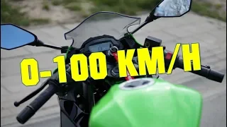 2019 Kawasaki Ninja 125 - 0-100 KMH - 0-60 MPH