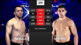 Стефан Секулич vs. Виталий Слипенко | Stefan Sekulic vs. Vitaliy Slipenko | ACA 136