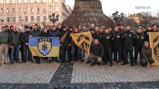 Бійці полку “Азов” на мітингу згадали звільнення Широкиного