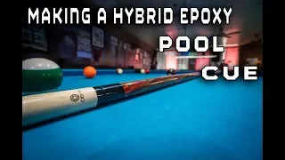 How To Make A Custom Hybrid Epoxy Pool Cue On a Wood Lathe Plus Trick Shots 4k